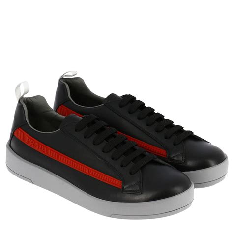 sneakers in pelle uomo prada|prada leather sneakers.